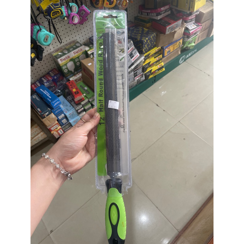 kikir kayu setengah bulat 1/2 bulat 12inci (30cm) / kikir pahat kayu kasar setengah bulat 12in / pat