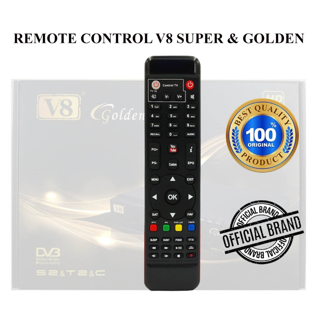 Remote Control Original Receiver Parabola V8 Super / Golden
