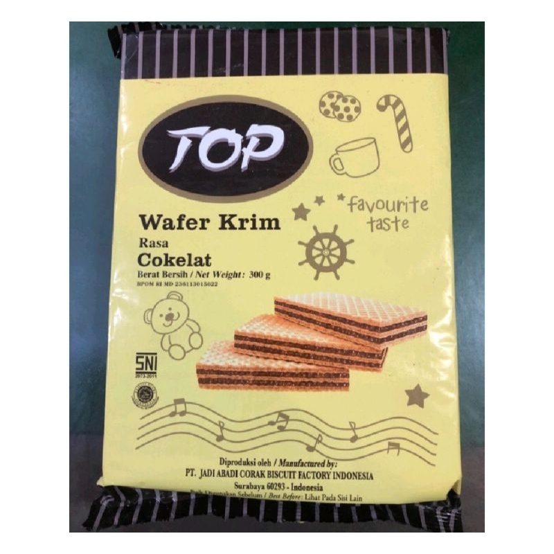 

Top wafer krim rasa cokelat 250gram