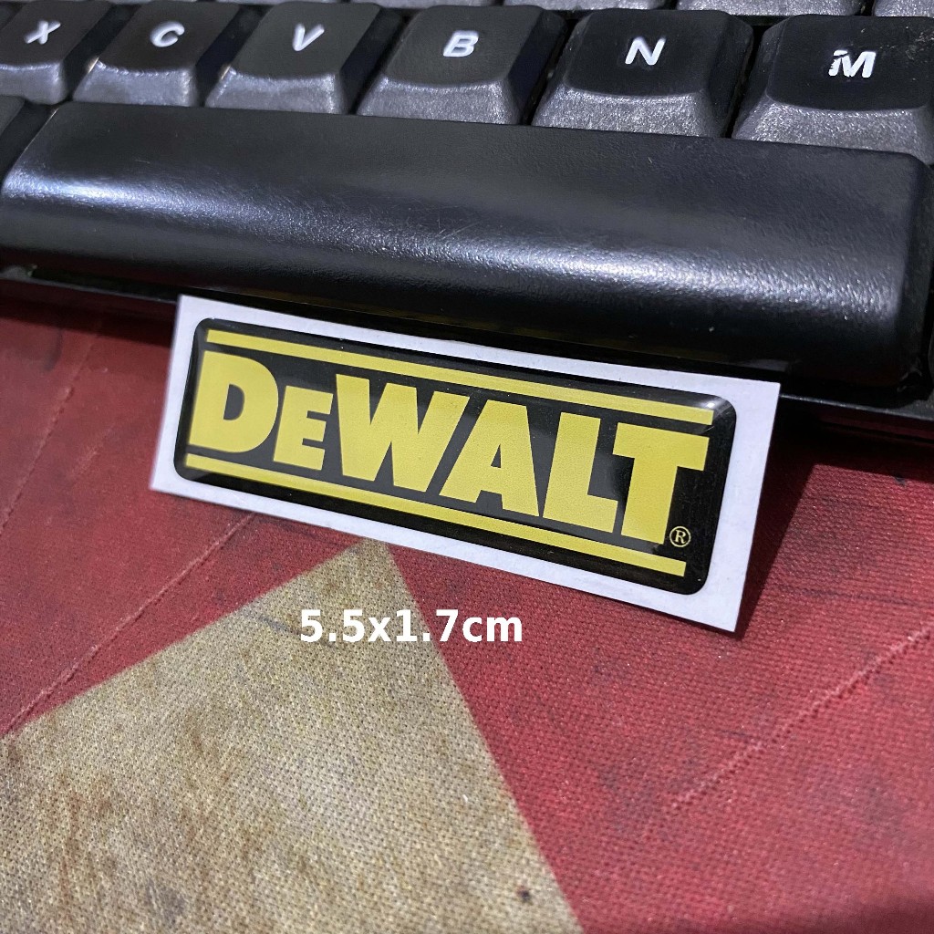 

Sticker Timbul Resin DEWALT Stiker Logo Lycal 3D Kecil Satuan