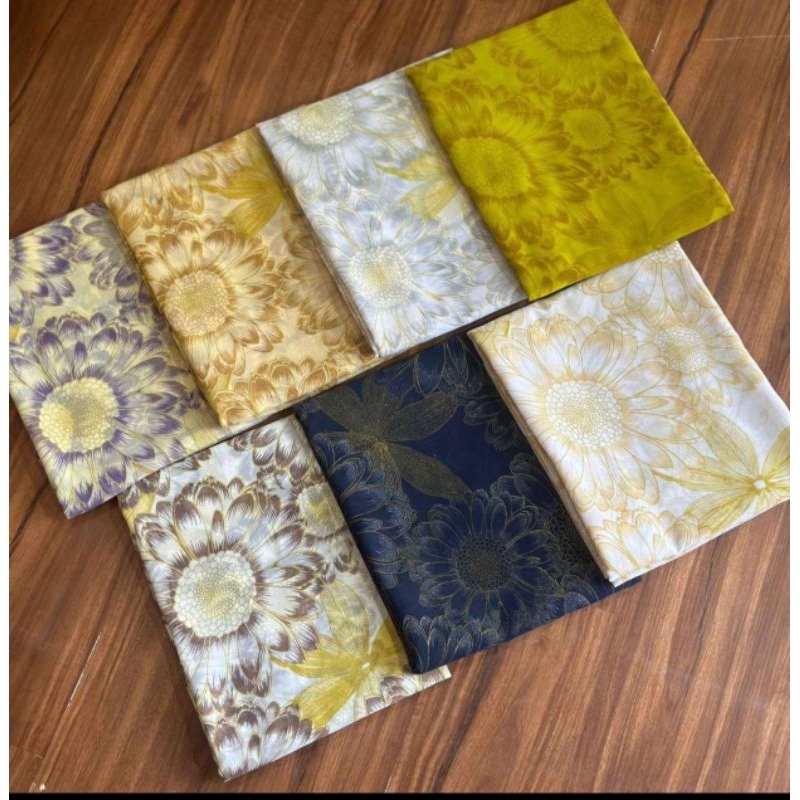 Kain kebaya bordir motif terbaru bunga matahari kain bordir murah