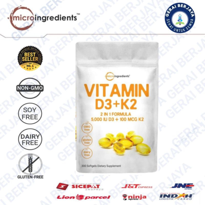 VITAMIN D3+K2 SOFTGEL ASLI ORIGINAL DARI MICROINGREDIENTS