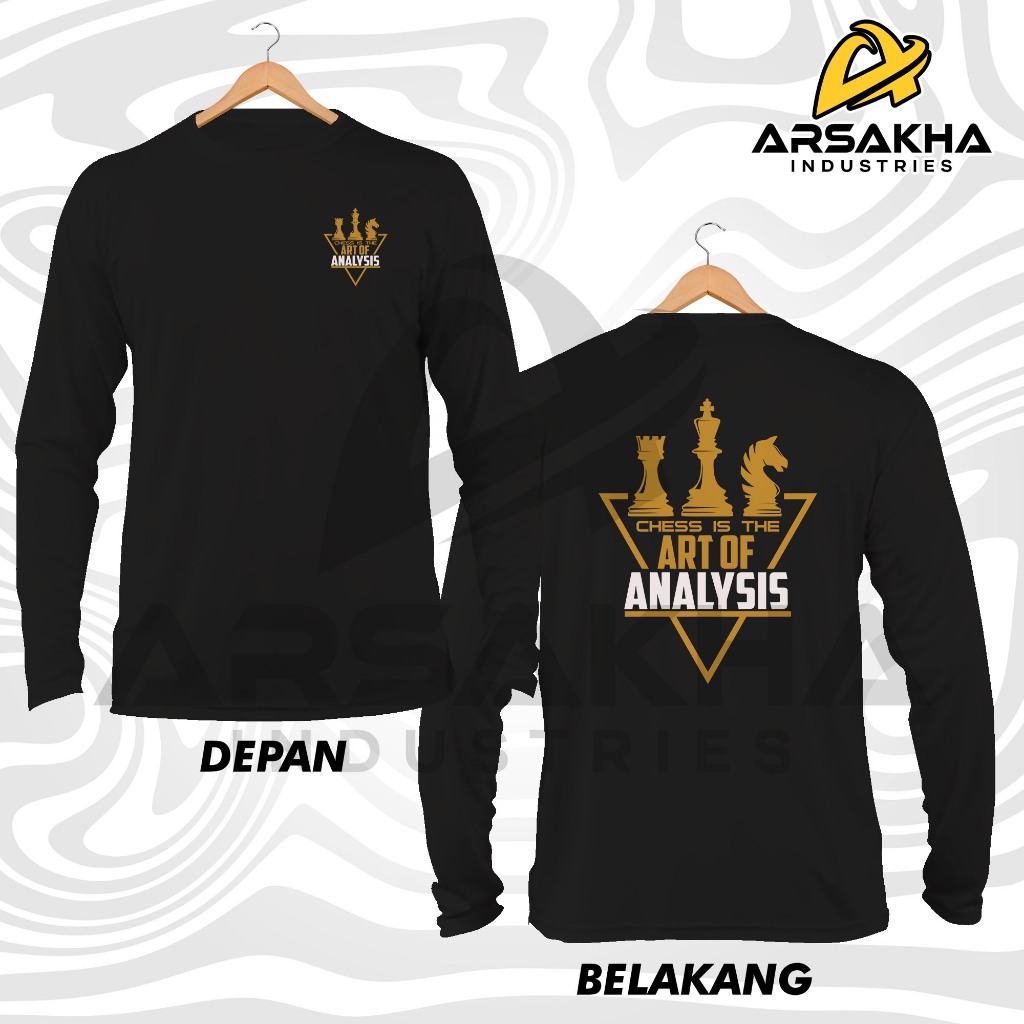 Kaos Lengan Panjang Catur Indonesia Kaos Baju Distro by Arsakha Industries