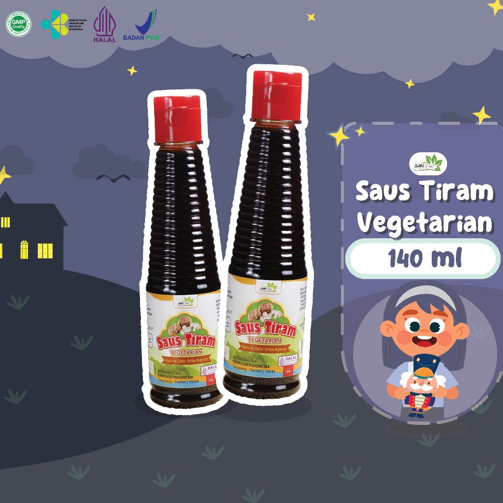 

Sanfood Brilian Saus Tiram Vegetarian 140ml Bumbu Masakan non MSG Plant Based Saus Jamur Shitake