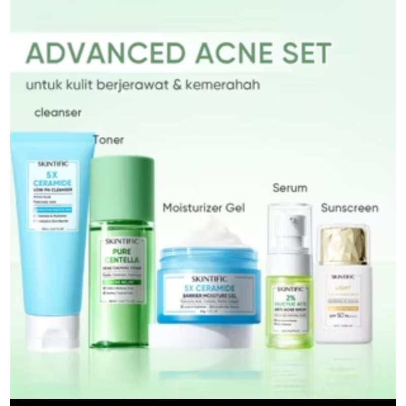 PAKET SKINTIFIC SET ANTI ACNE SET