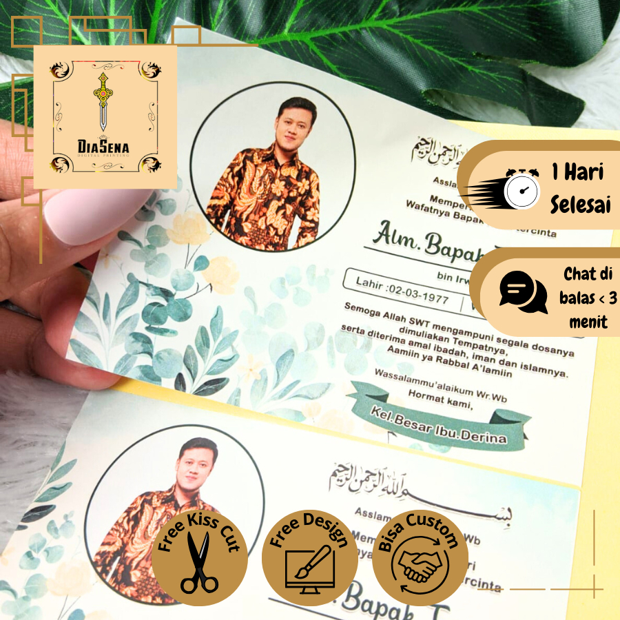 

Sticker dan Card Mengenang Wafatnya Stiker Card Label Tahlil Kartu Mengenang Tahlilan