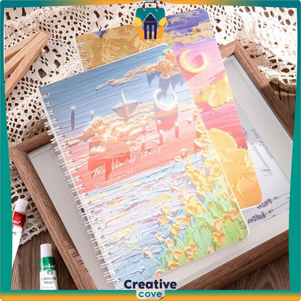 

Spiral Buku Agenda / Buku Tulis Catatan Notebook Ring A5 / Notebook Journal / Buku Tulis A5 Spiral Notebook Aesthetic Creative Cove A32