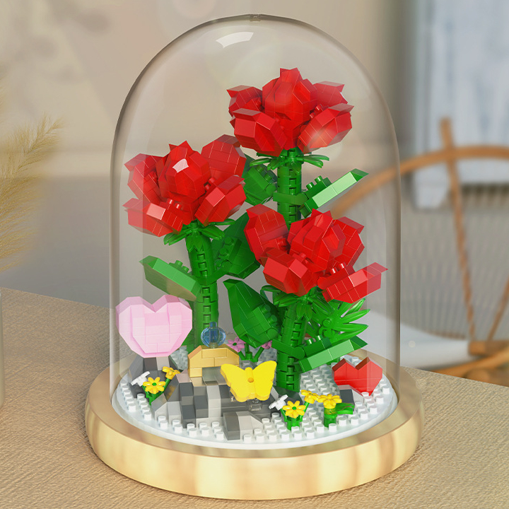 Mainan Balok Susun Bunga Mawar Flower Dome LEGO 684 Bricks - P1170 - Multi-Color