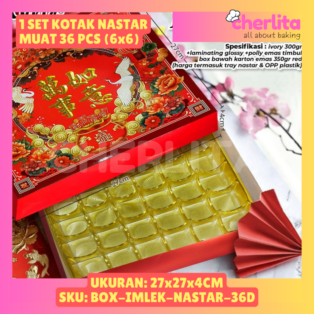 

Box Nastar 36 Sekat Imlek Dus Kardus Kotak Kue Chinese New Year Hampers Cake