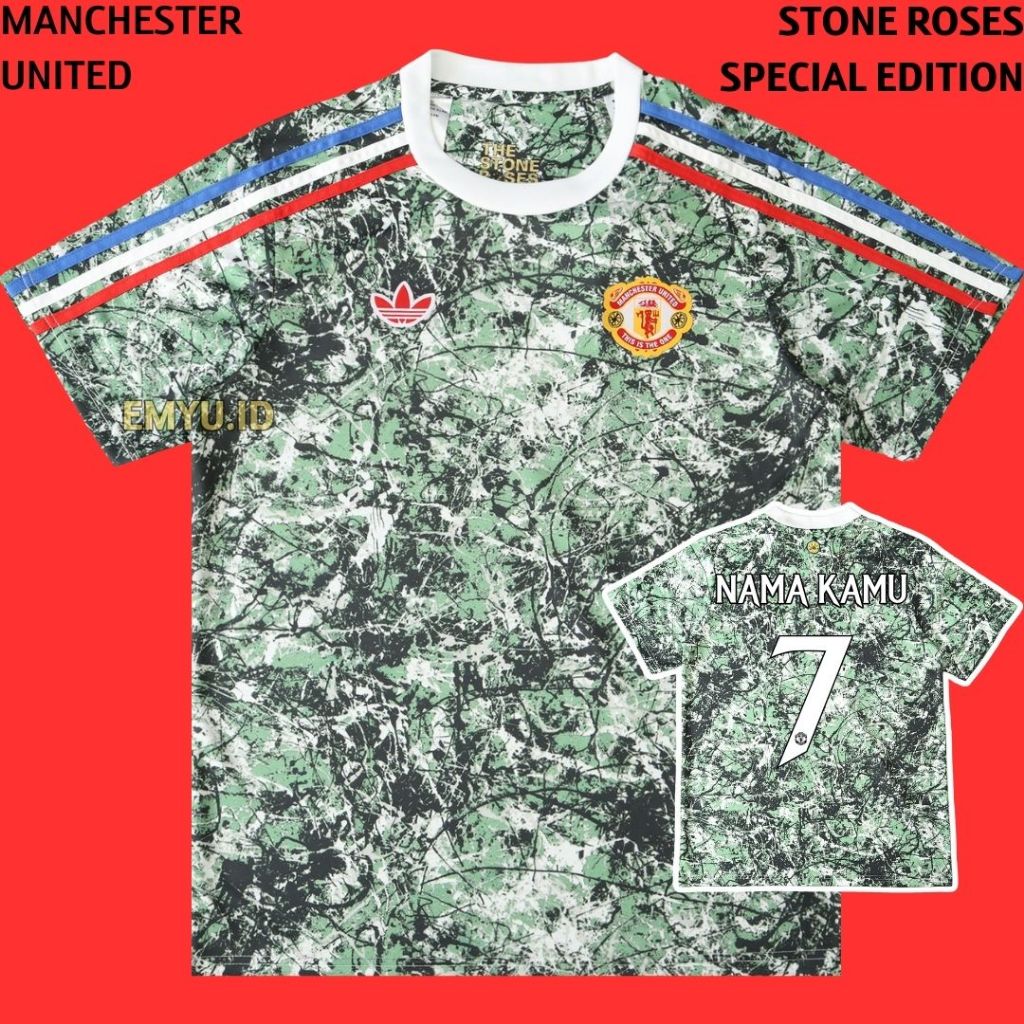 Jersey MU Stone Roses Baju Bola Special Edition Man Manchester United Emyu id