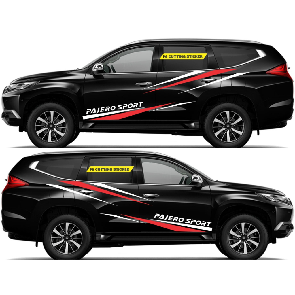 Stiker Mobil PAJERO SPORT cutting sticker mobil PAJERO sport