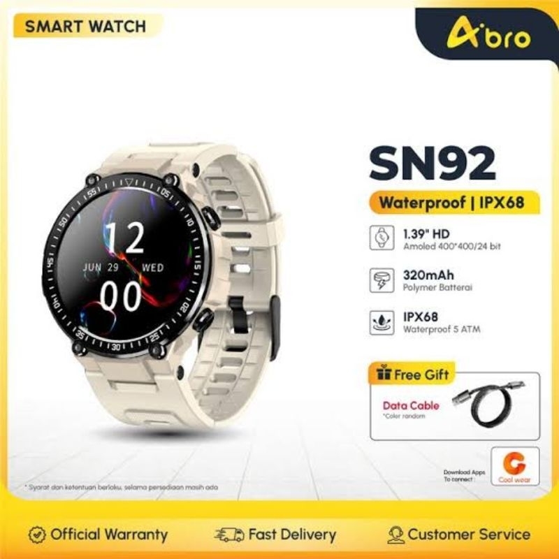 Jam tangan Aibro SN92 Neutral waterproof smartwatch bluetooth