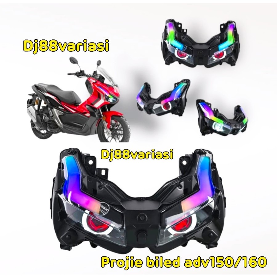 Headlamp projie biled adv 150 adv 160 projector lampu utama alis rgb android