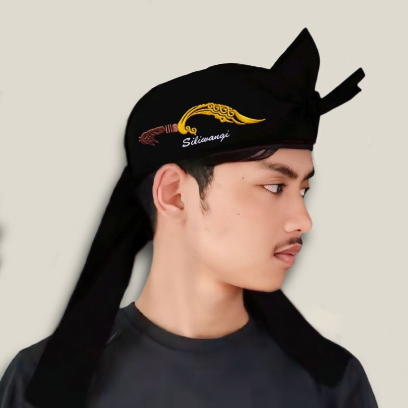 Blangkon Sunda Bordir Kujang Siliwangi Ukuran All Size Dewasa Blangkon Ksatria