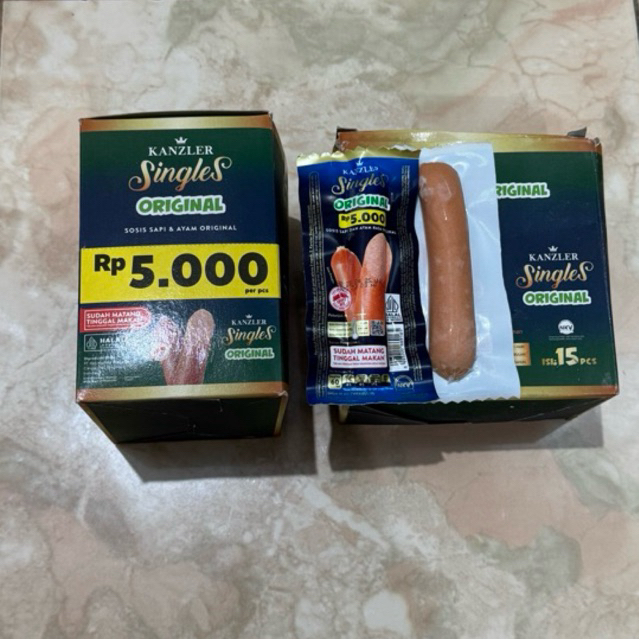 1 Box Sosis Kanzler Singles 35gr 5000 Goceng