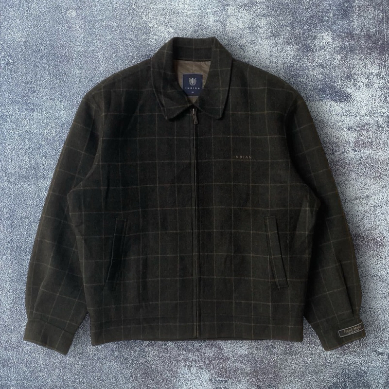 Jacket Indian Wool Tartan Second Original Full Tag / Work Jacket / Jacket Tartan
