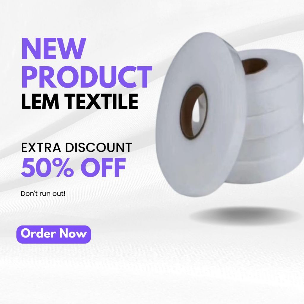 

LEM SUM TEXSTILPERAKAT KAIN LEM 2 SISI,LEM TEKSTIL SIZE 1,2 CM DAN 2.5 CM