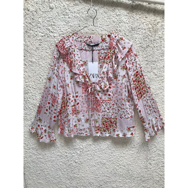Zara ruffle patchwork