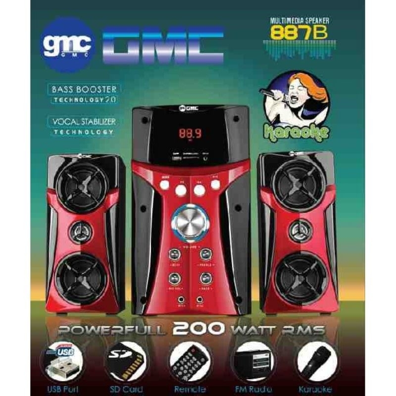 [SUSE] SPEAKER GMC 887B USB MULTIMEDIA AUDIO SPIKER AKTIF ACTIVE TERMURAH AWET ORIGINAL KEREN