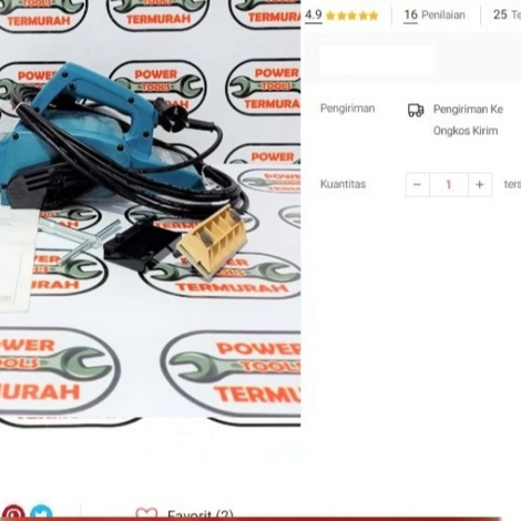 

Mesin Serut 1911 B Makita Ketam Planner Pasah Kayu 1911B