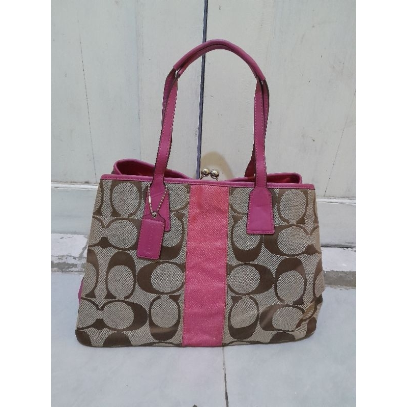 handbag COACH branded original nomor seri tembus preloved tas second monzabag pl