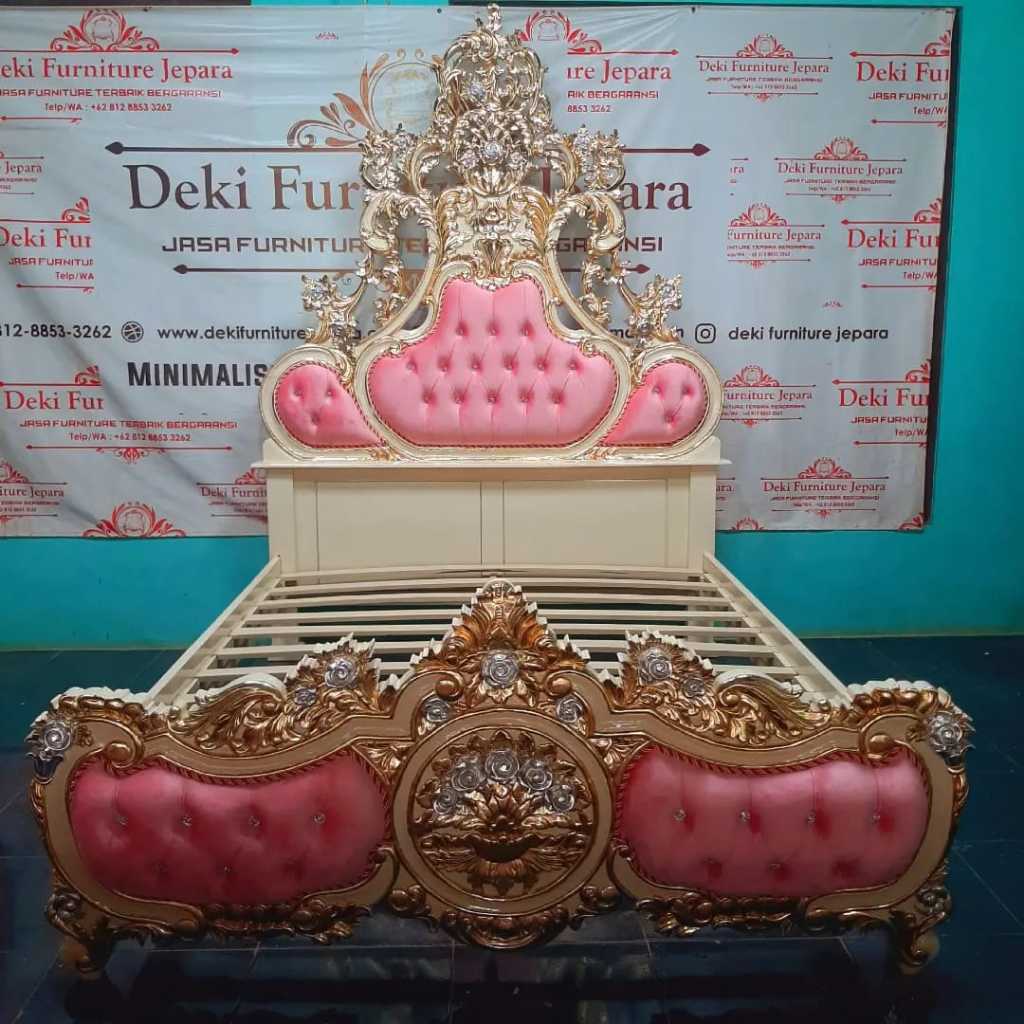 Tempat Tidur Jati Jepara Mewah Terbaru Dipan Ranjang Kasur 160x200 Divan Kamar Set
