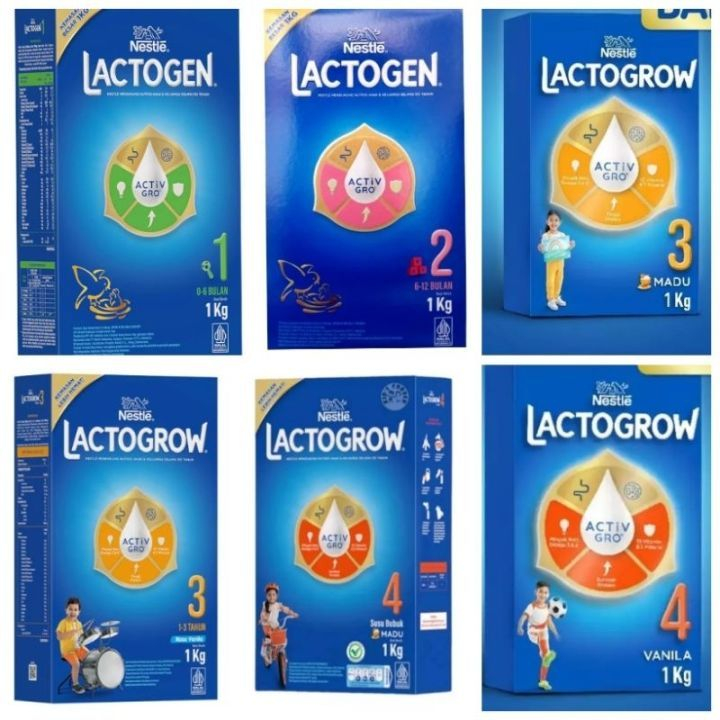 LACTOGROW 3 | 4 | LACTOGROW PRO 1+ | LACTOGEN 0-6 BULAN 1KG