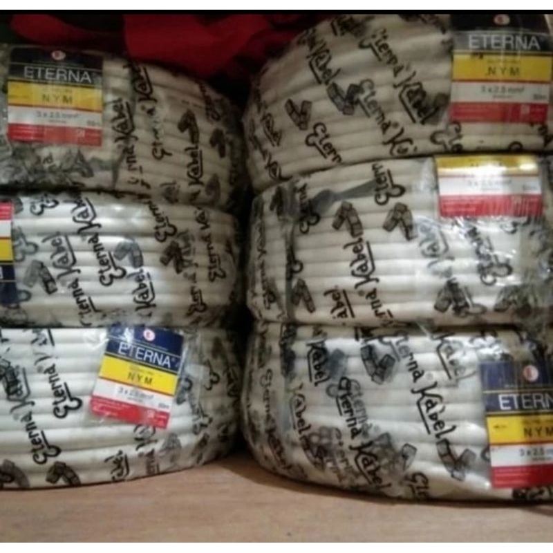 kabel NYM 3x2,5 eterna kabel eterna 3x2.5 kabel tunggal eterna 3x2,5