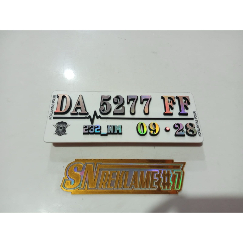 Plat Nomor motor Baut Tanam Super tebal, awet, murah, plat lapis Acp, plat stiker cutting, plat nomo