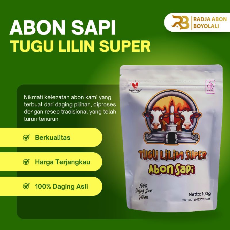 

ABON SAPI CAP TUGU LILIN SUPER 100G