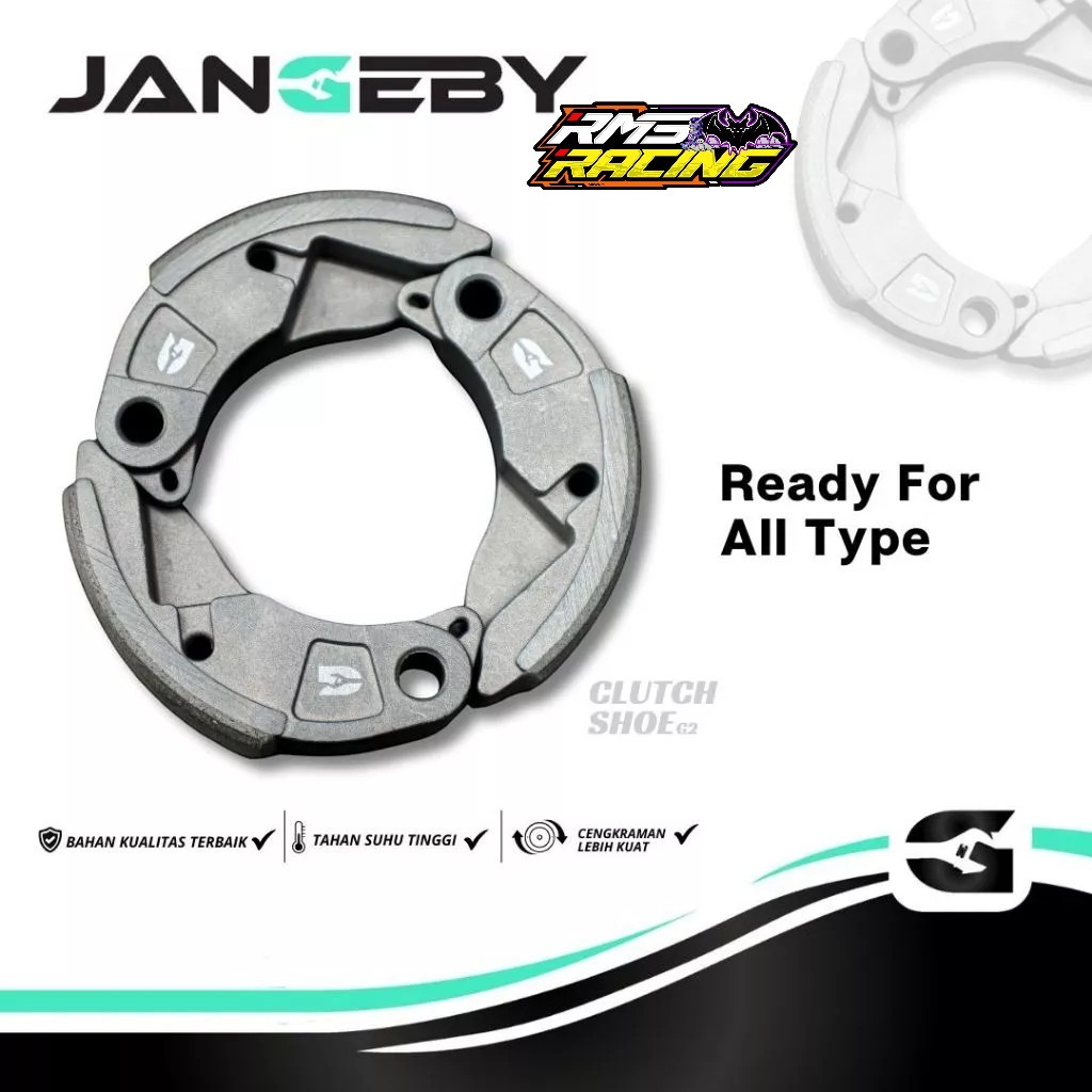 Kampas Ganda JANGEBY Clutch Shoe G2 Semua Type Motor