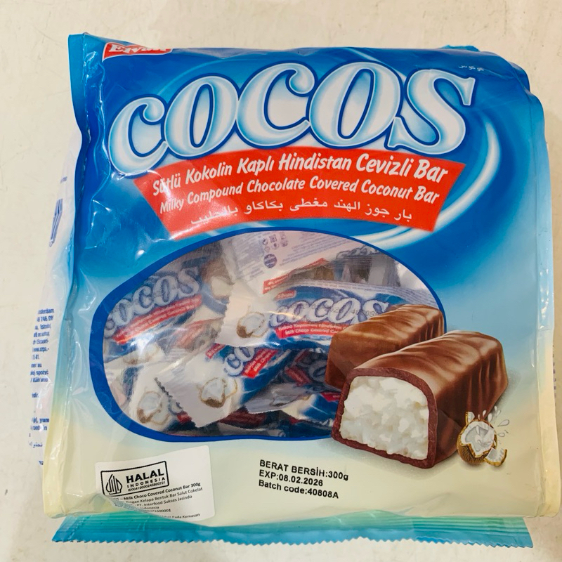 

Elvan Cocos 300gr milky compund chocolate covered coconut bar