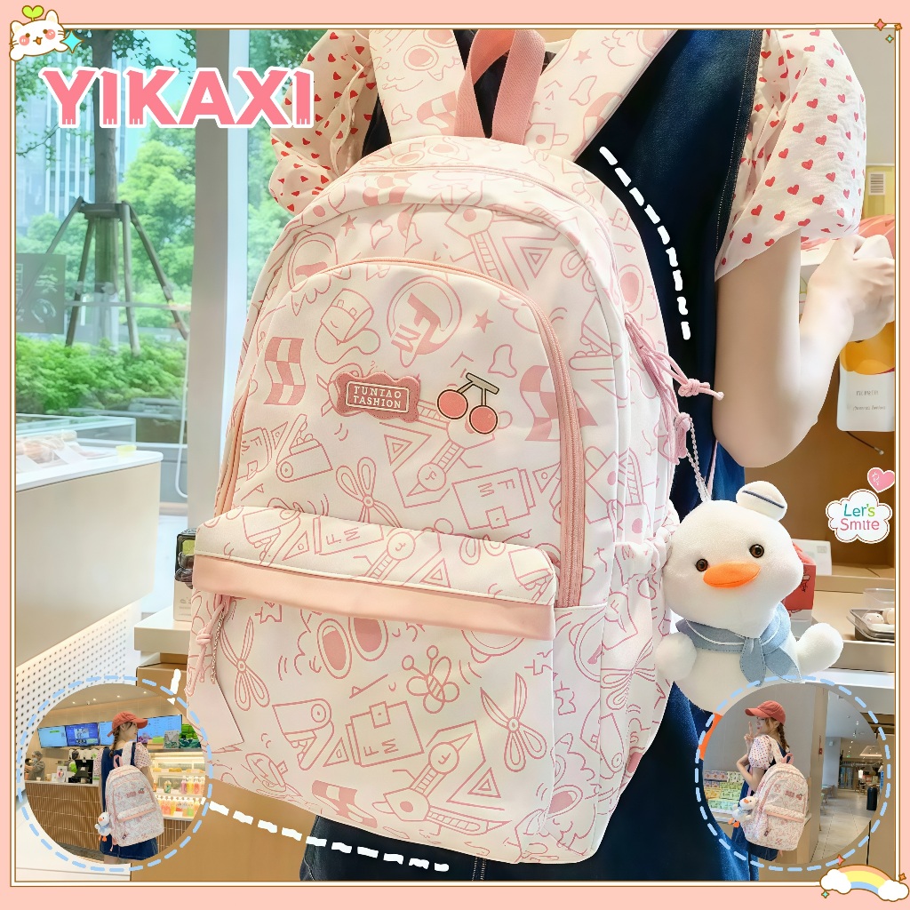 Tas Ransel Sedang Korean Style Ransel Sekolah Korean Style Wanita Tas Sekolah Korean Style Aesthetic