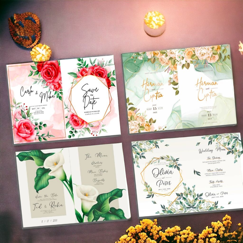 Undangan Pernikahan Custom Premium Glossy
