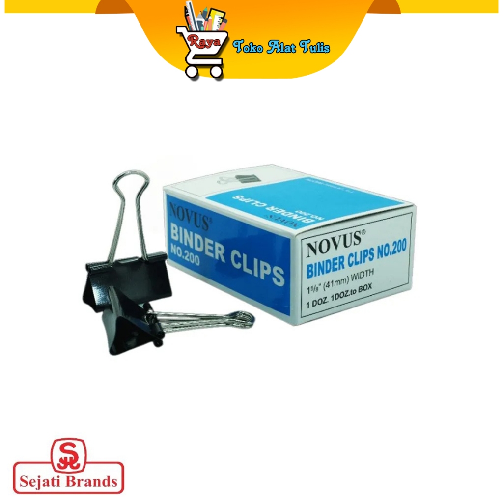 

Novus Binder Clip Penjepit Kertas 200 15mm