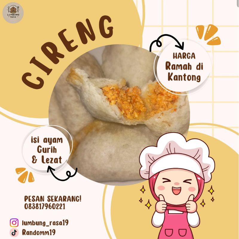 

Cireng Isi Lumbung Rasa| 1pack isi 5pcs| lezat pedas gurih| murah tapi ga murahan| harga ramah