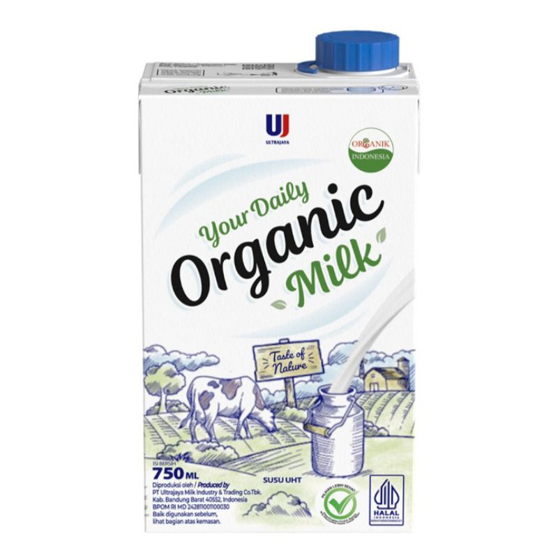 

Ultra Milk Susu Cair UHT Organik Kotak 750 ml