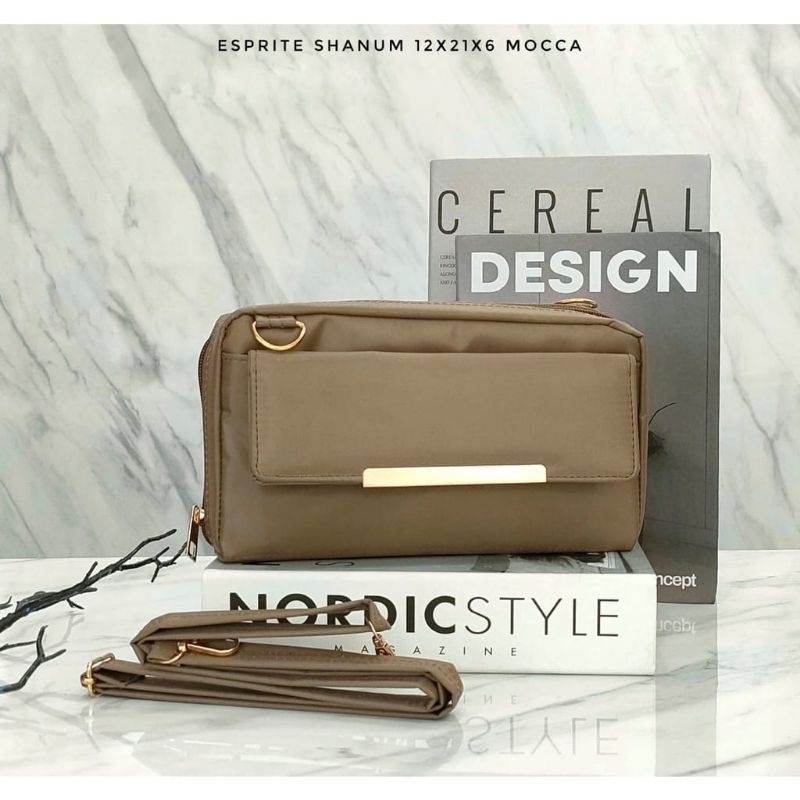 ZEFIN Tas selempang wanita Korea style ESPRIT PLAT SHANUM Tas Tote Bag  Slingbag