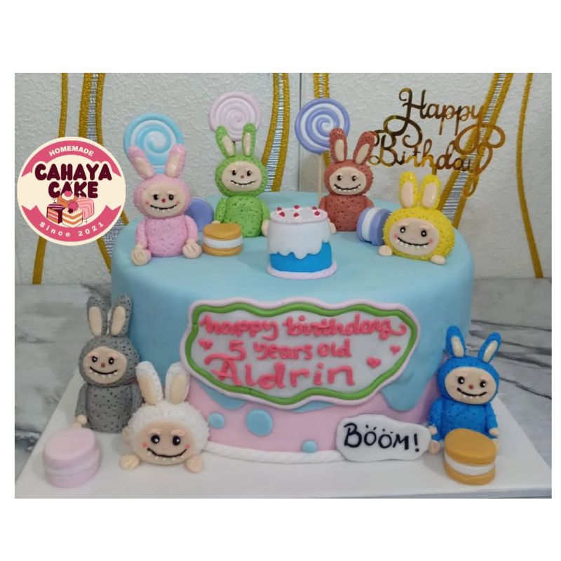 

Labubu Custom Cake / Kue Ulang Tahun Viral / Kue Ultah Anak Perempuan / Labubu Cake