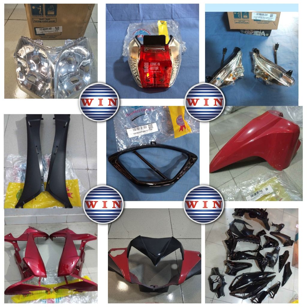 Complete Komplit Full Set Body Bodi 18 ITEM SUPRA X 125 BATMAN 2007 - 2013 +LAMPU Merk Win