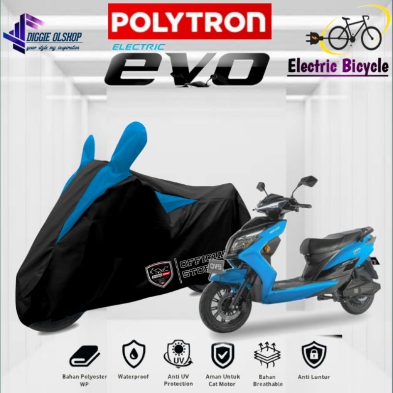 Polytron Evo - Sepeda Motor Listrik 14 Inci, Baterai Lithium NMC 60V, Warna Pure White, Bolt Yellow, Energy Red, Kinetic Blue, Metalelectric