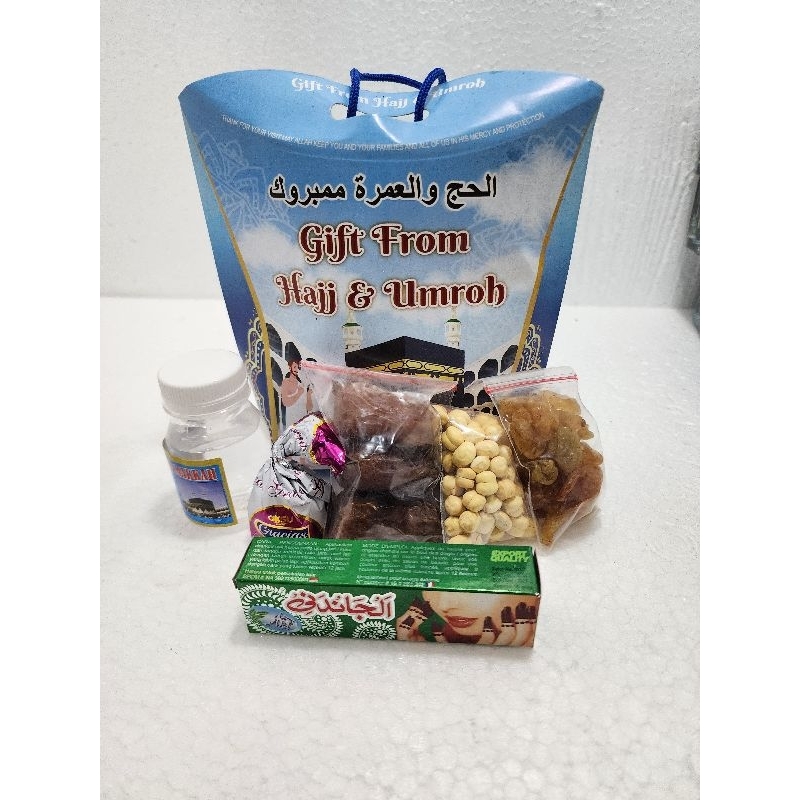 

paket oleh oleh haji dan umroh 25pcs plus hena kuku