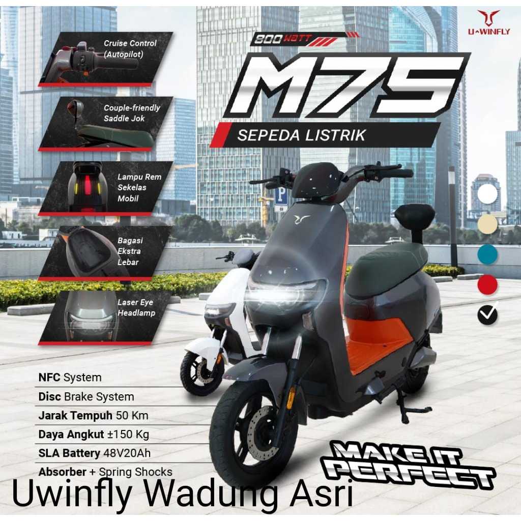 Sepeda Listrik Uwinfly M75 Motor Listrik