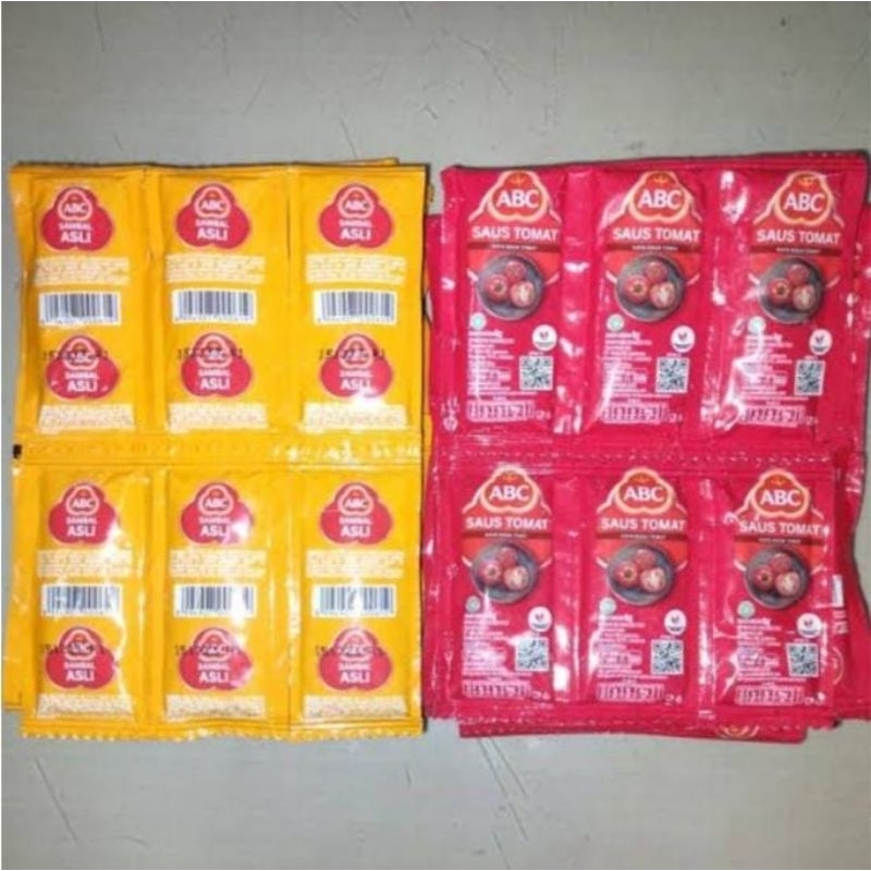 

ABC Saus Tomat Saus Sambal Saschet (8g) Saos Abc Tomat Sambal Saset Rentengan Perpack