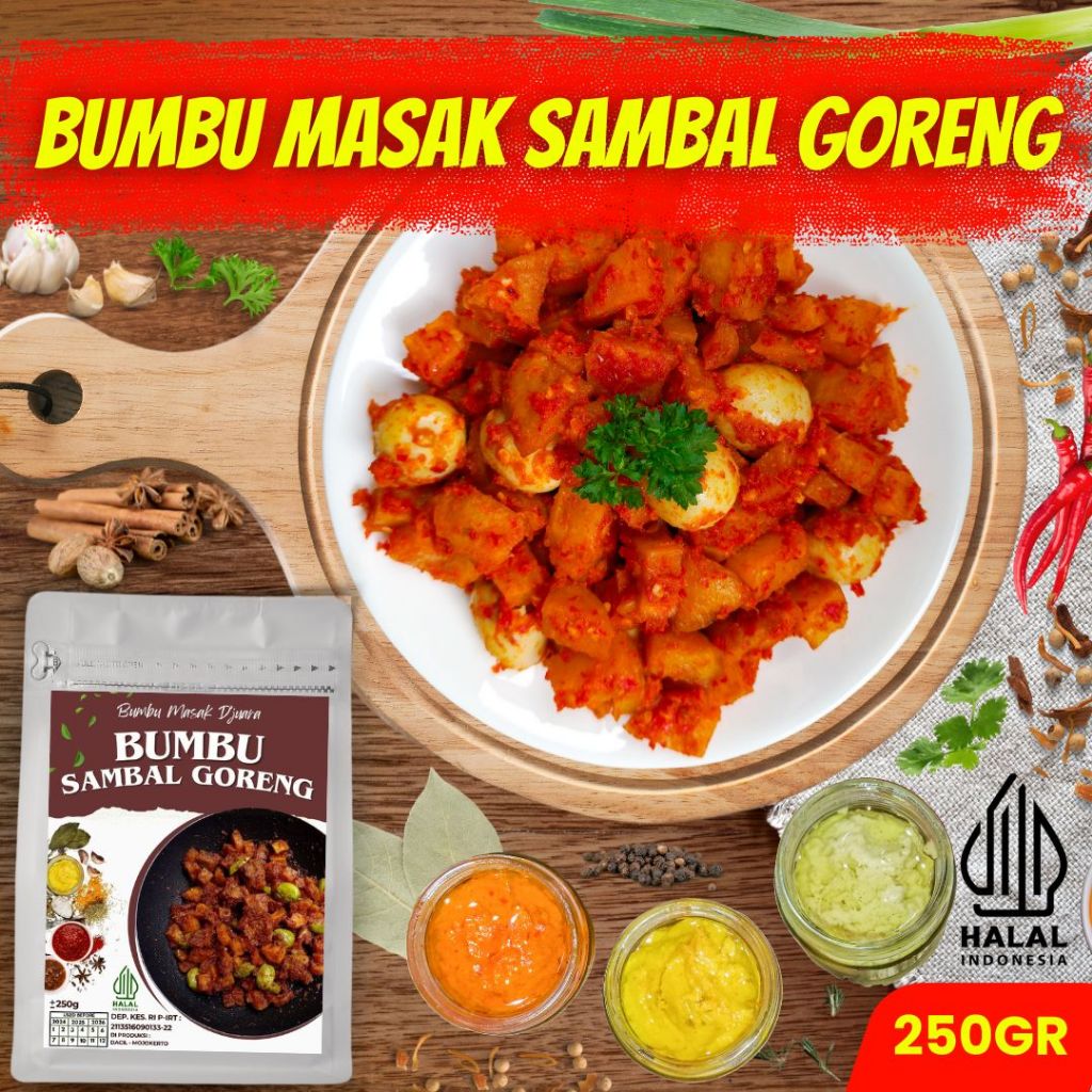 

bumbu SAMBAL GORENG ENAK 250 gram | bumbu basah instan | bisa untuk 20 porsi