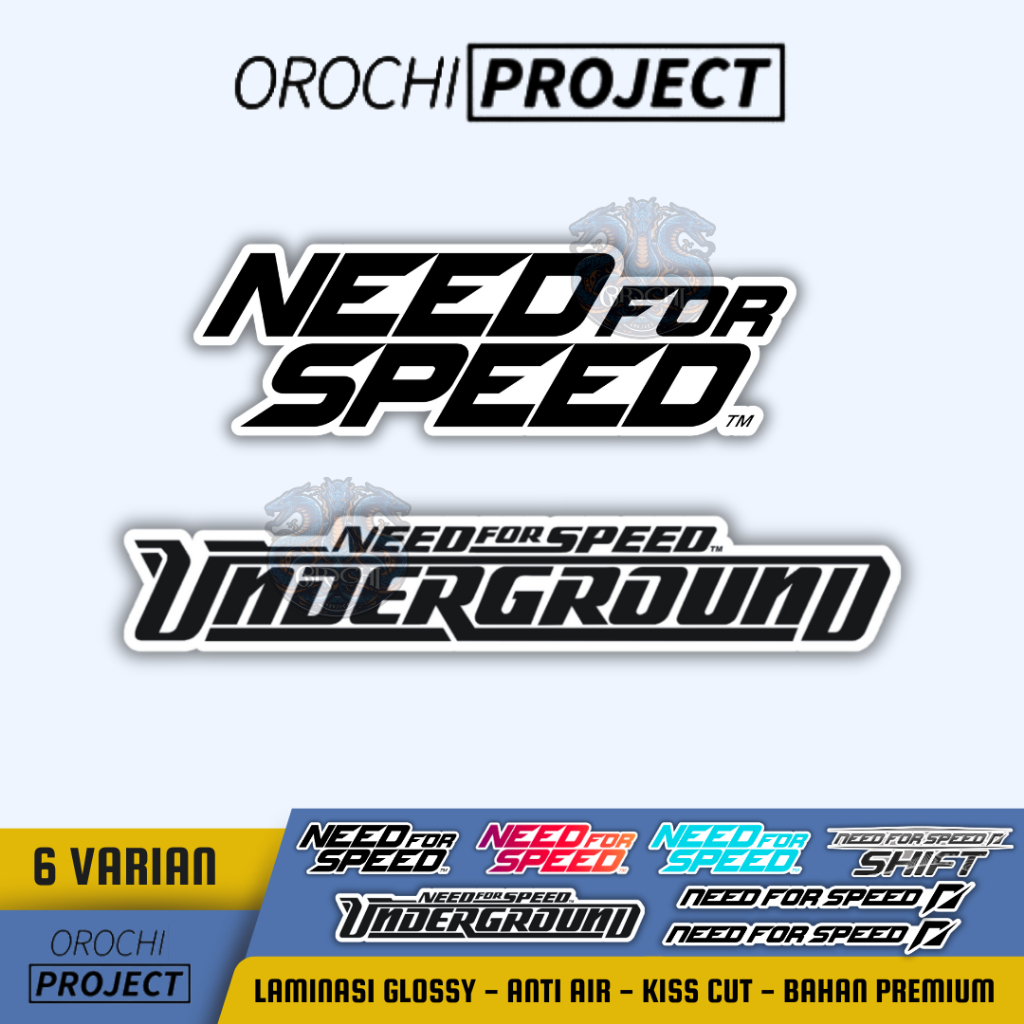 

Sticker Stiker Brand Logo Need Speed NFS Underground Vinyl Glossy Anti Air HP Laptop Tumbler Motor Helm