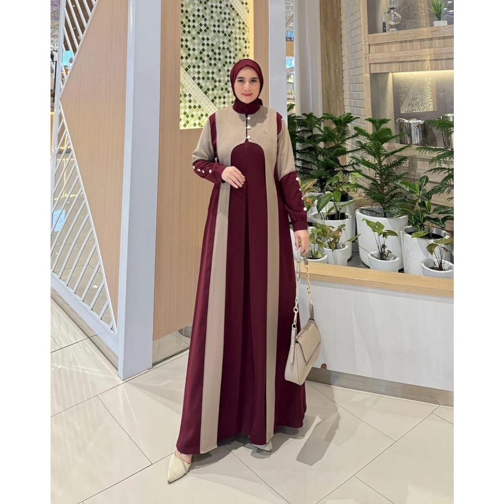 Atiya Dress/gamis lebaran 2025 viral/model gamis terbaru/gamis wanita/gamis pesta mewah elegan/baju 