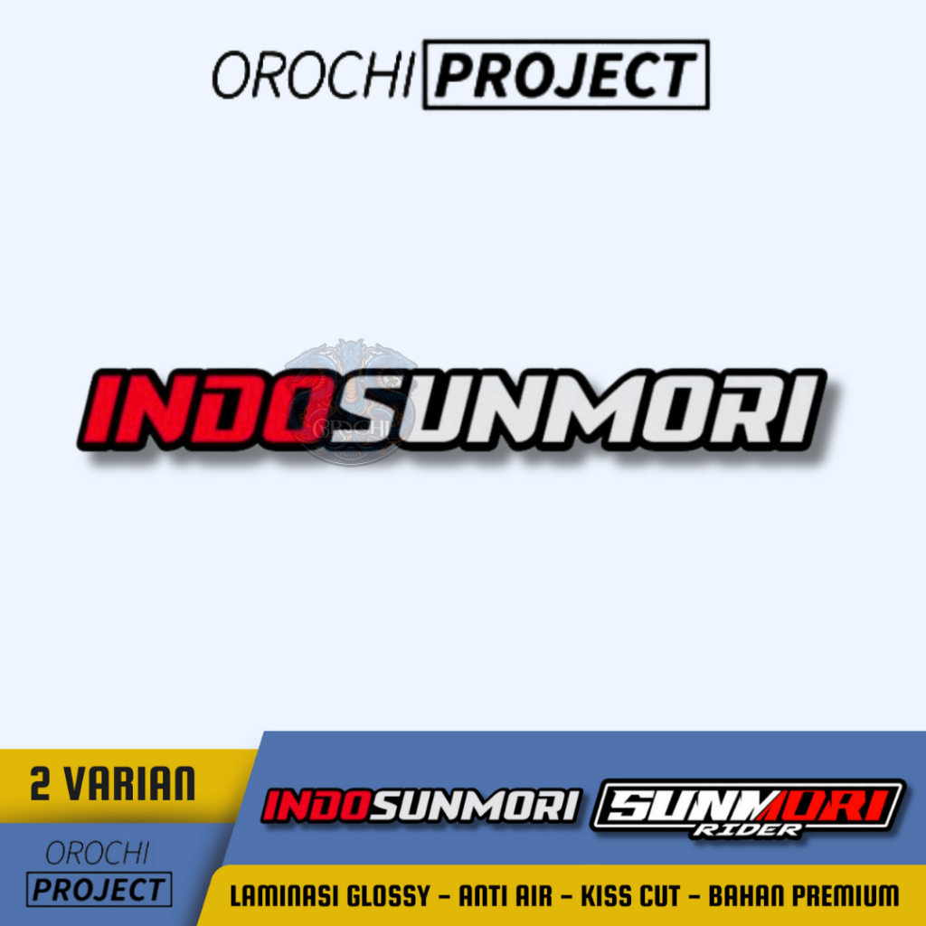 

Sticker Stiker Brand Logo Indo Sunmori Rider Vinyl Glossy Anti Air HP Laptop Tumbler Motor Helm