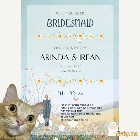 

Aesthetic Bridesmaid Card / Kartu Bridesmaid / Attire Guard