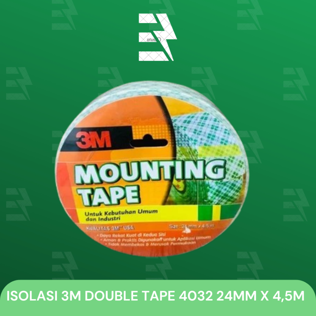 

ISOLASI 3M DOUBLE TAPE 4032 24mm x 4,5m